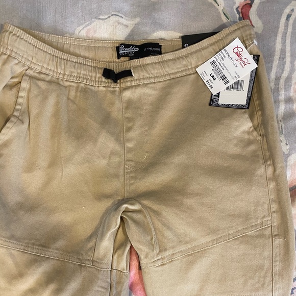 Boys khaki twill joggers - Picture 1 of 3